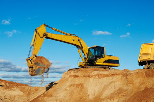 commercial dirt grading excavator