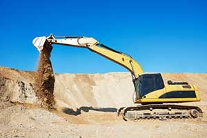 Fairfax, VA residential dirt grading excavator