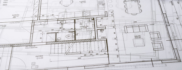 construction plans for a commercial building that will be built in Fairfax, VA
