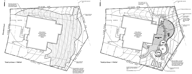 detailed site construction plans for a plot of land in northern Virginia that was ordered by a landowner along with 3D renderings