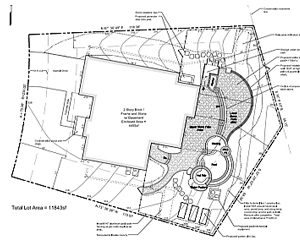 site construction plans showing the back side of a site