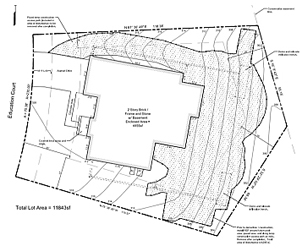 site construction plans showing the front side of a site