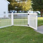 white vinyl backyard fence