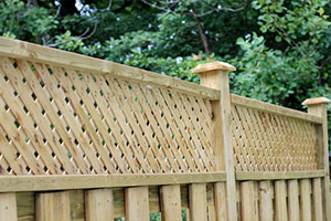 wooden lattice fence