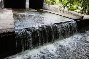 Fountain of stormwater runoff