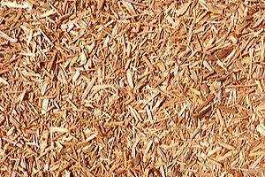 shredded wood that is used in topsoil