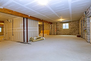 a basement remodel that is being performed by a reputable contractor