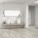 Modern bathroom interior. There are best flooring options for your bathroom remodel