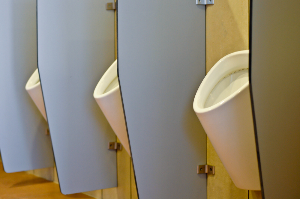 new urinals partition walls