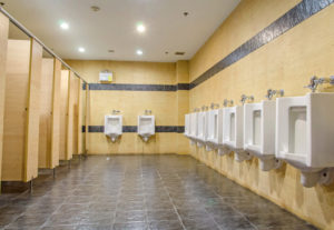 new toilet partition walls and urinals