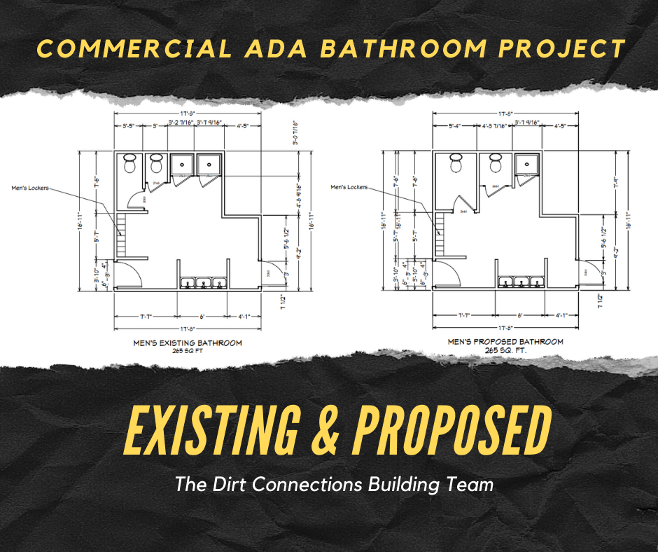 ada bathroom by the dirt connections building team