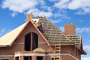 a new roof being built which may add to the average cost of a home addition