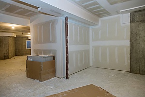 a Northern VA basement remodeling project that was started by a professional contractor