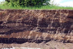 close up view of soil in a construction site