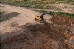 jcb digging soil