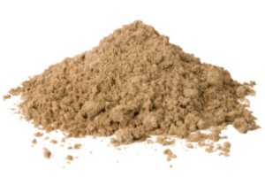 A pile of sandy soil