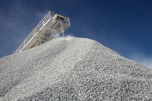 A huge pile of crushed gravel