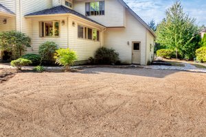 A house yard leveled with fill dirt
