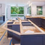 marking balsa wood templates for making engineered stone countertops