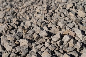 57 gravel sits ready to be used on a job site