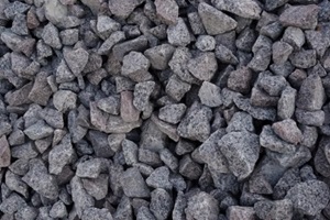 grey crushed stones in close up